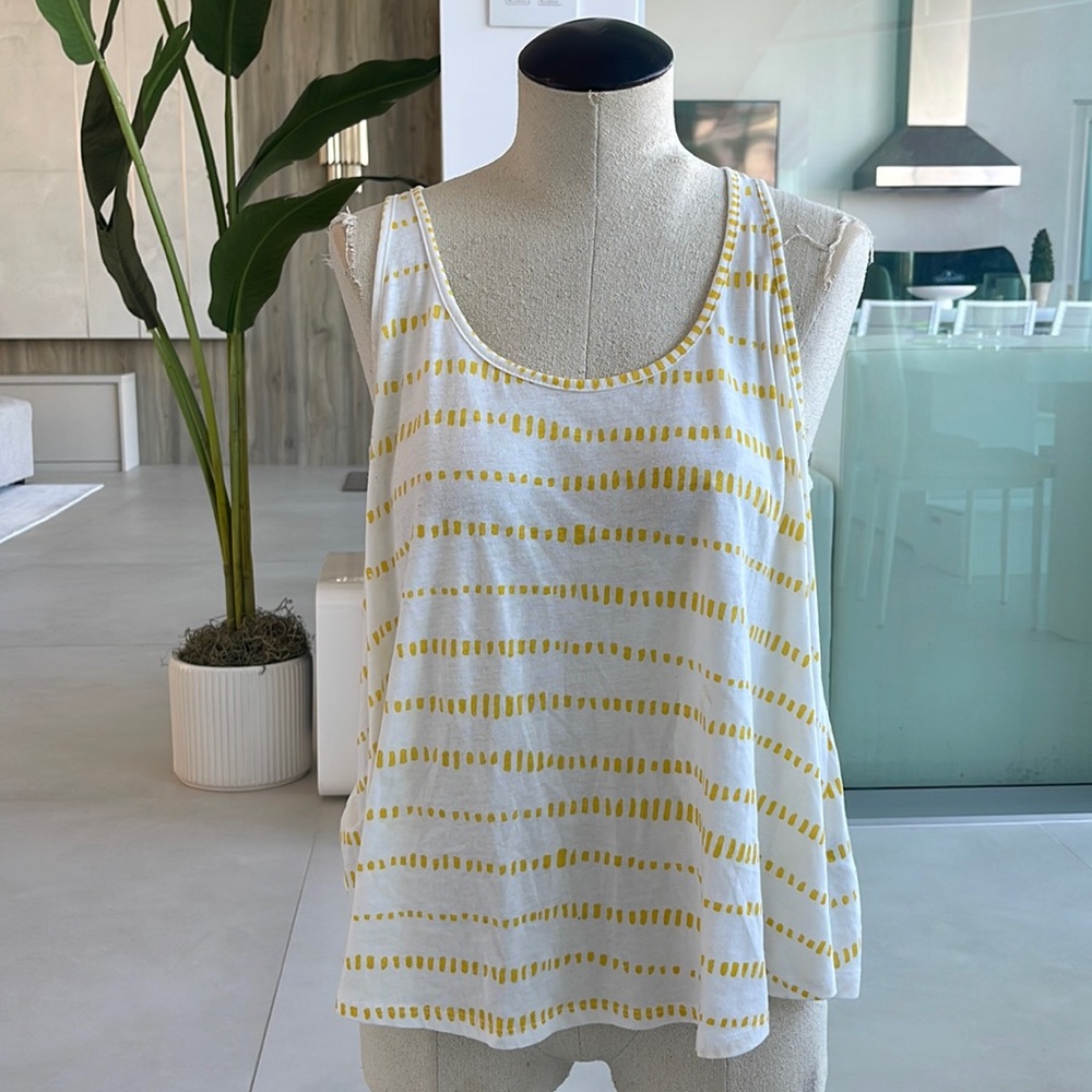 Yellow Design Tank Top